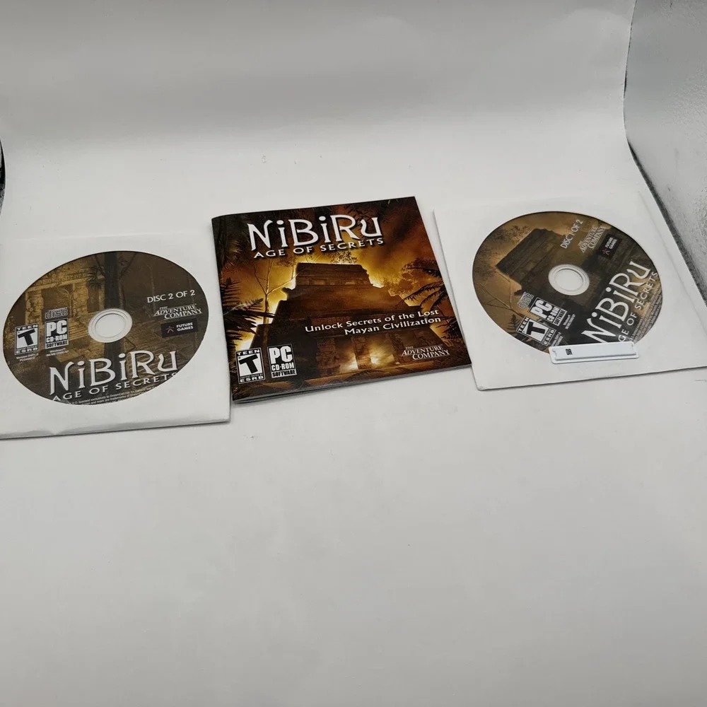NiBiRu Age of Secrets (PC, 2005, 2 Disc Set w/ Booklet & Box) Mayan Civilization